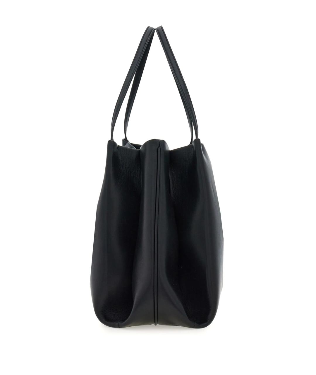 FERRAGAMO Черная кожаная сумка тоут, фото 4