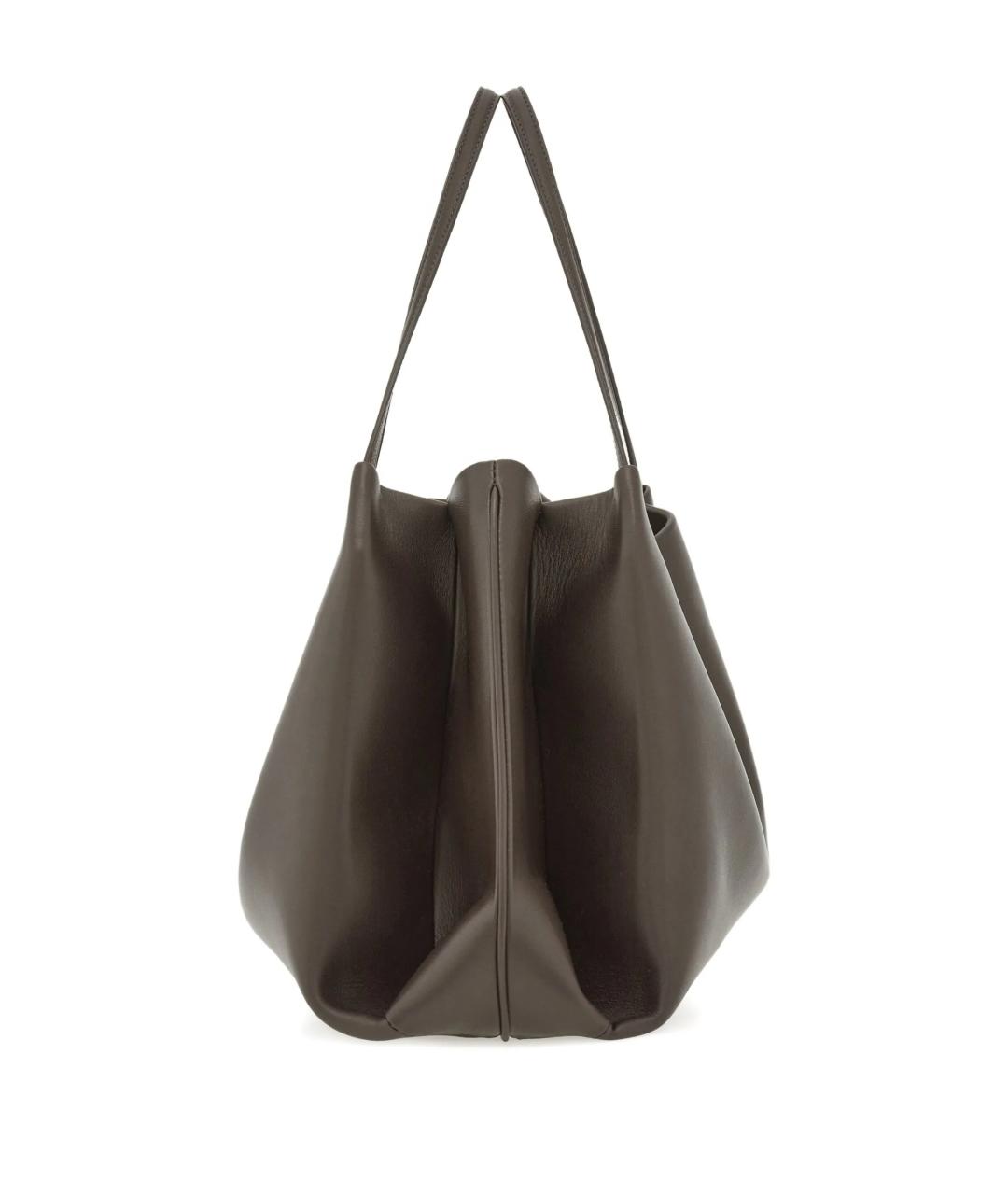 FERRAGAMO Серая кожаная сумка тоут, фото 4