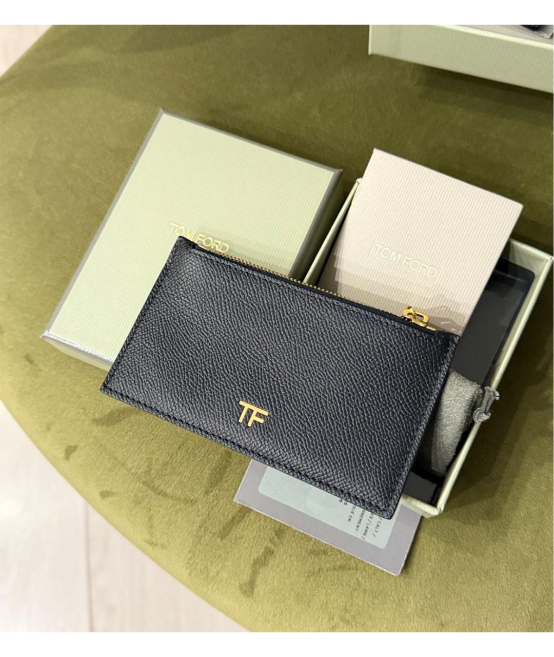 TOM FORD Черный кожаный кардхолдер, фото 3