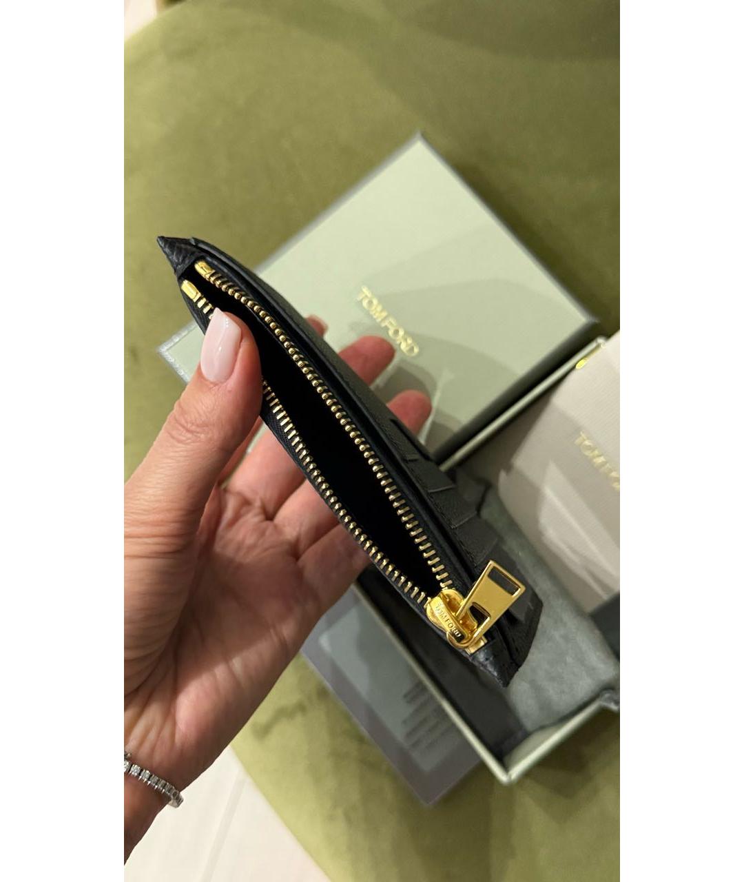 TOM FORD Черный кожаный кардхолдер, фото 5