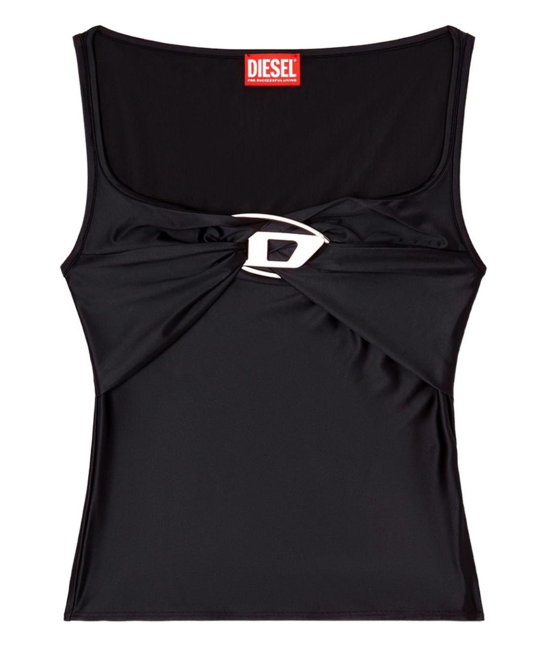 DIESEL Черная полиамидовая майка, фото 1