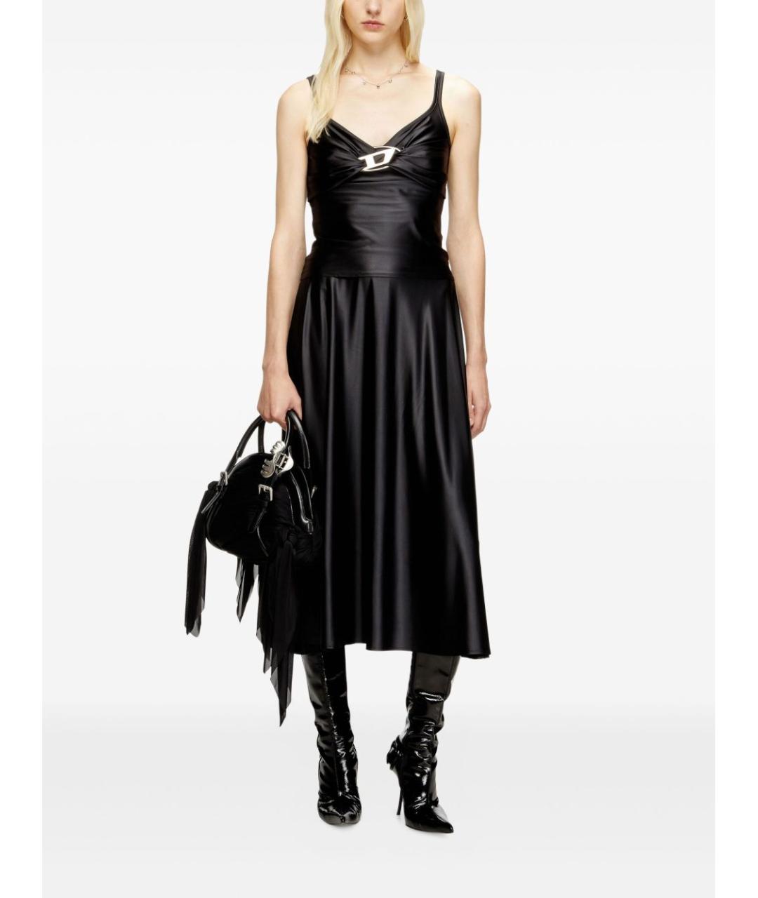 DIESEL Черная полиамидовая майка, фото 4