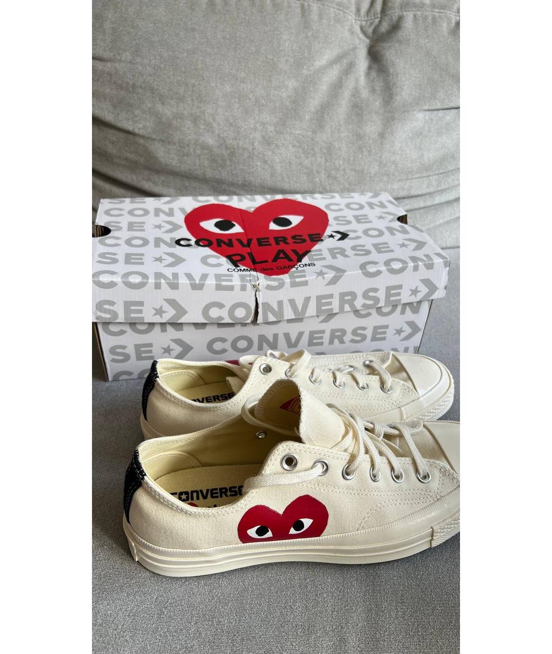 CONVERSE Белые текстильные кеды, фото 2