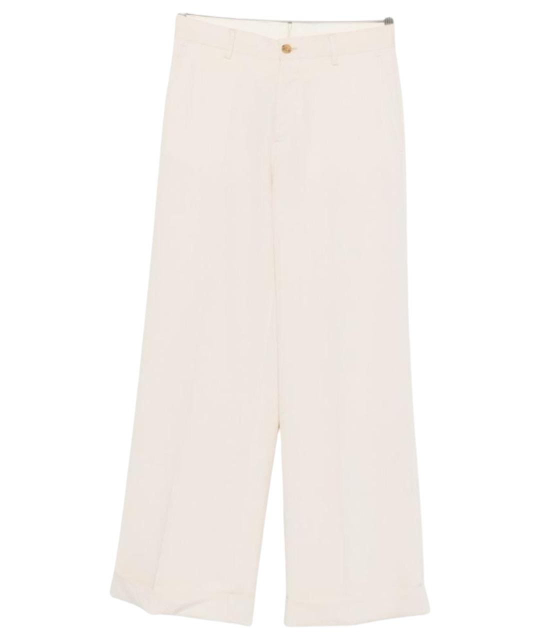 L.B.M. 1911 Бежевые полиэстеровые прямые брюки, фото 1