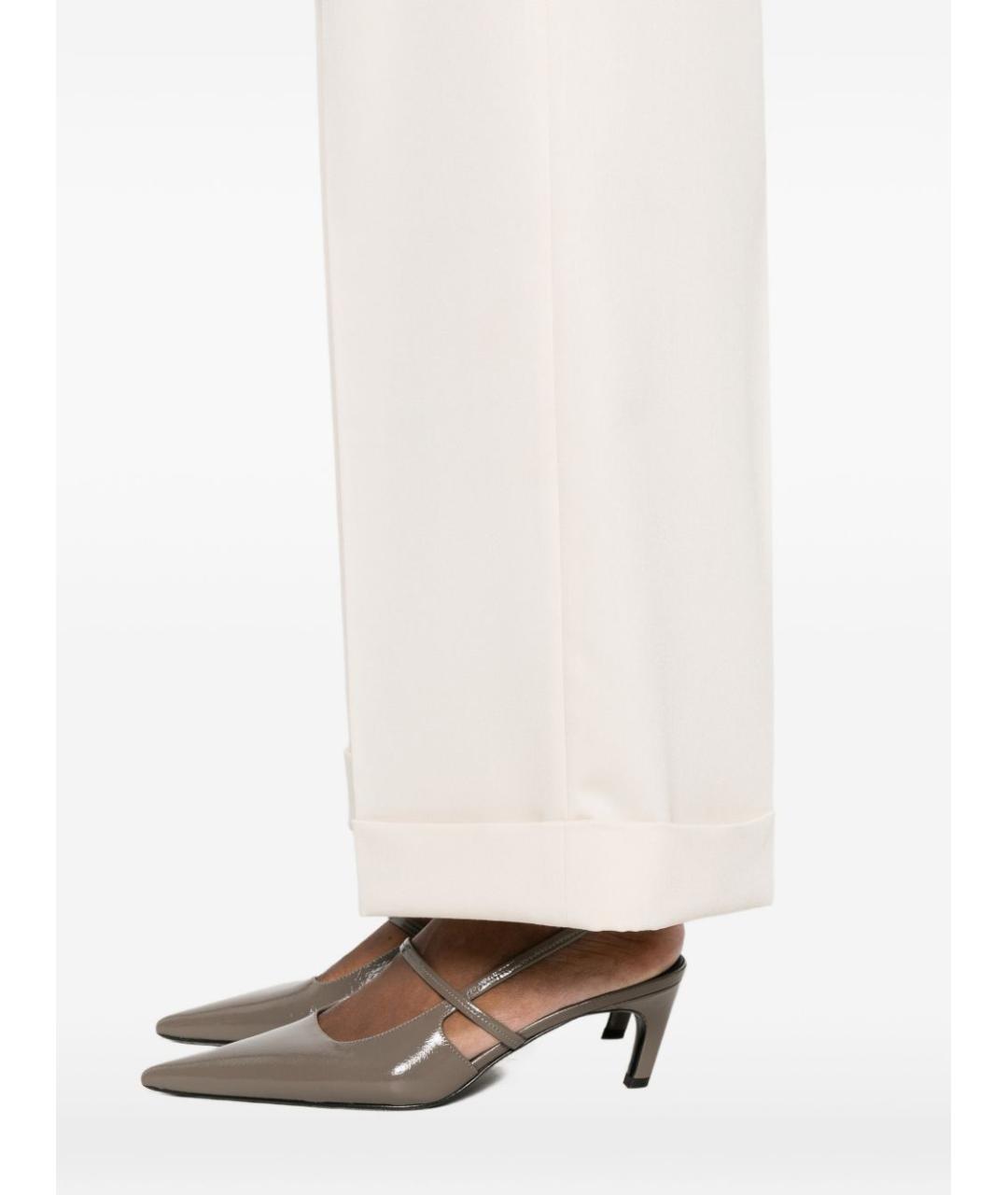 L.B.M. 1911 Бежевые полиэстеровые прямые брюки, фото 3