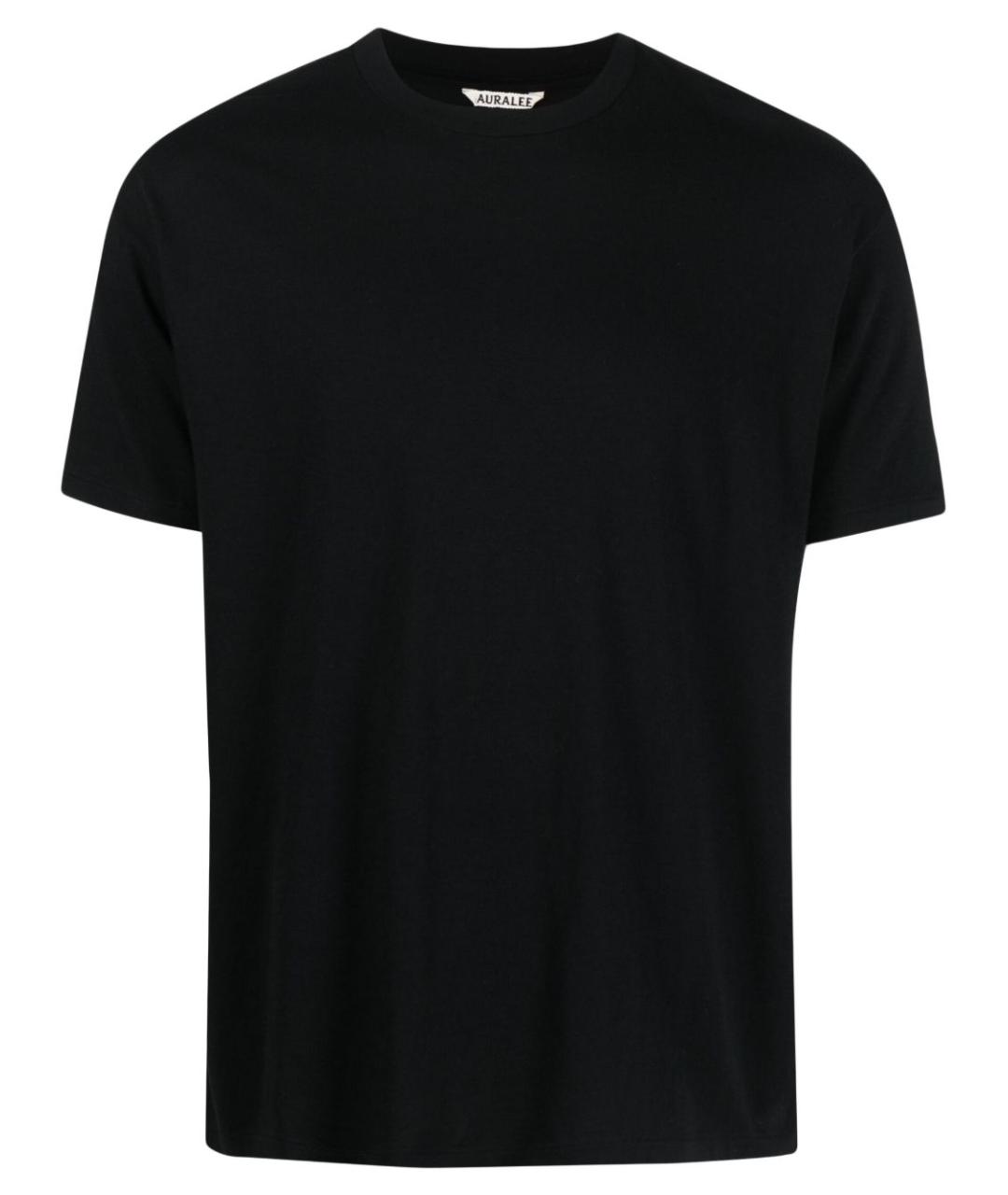 AURALEE Черная хлопковая футболка, фото 1