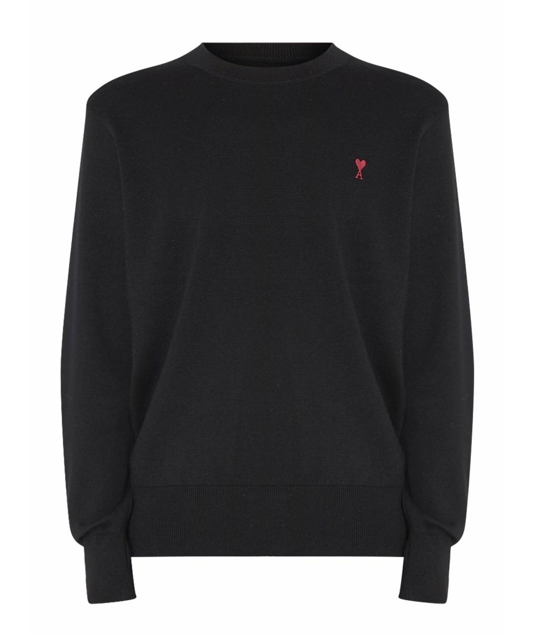 Ami Paris Черный шерстяной джемпер / свитер, фото 1