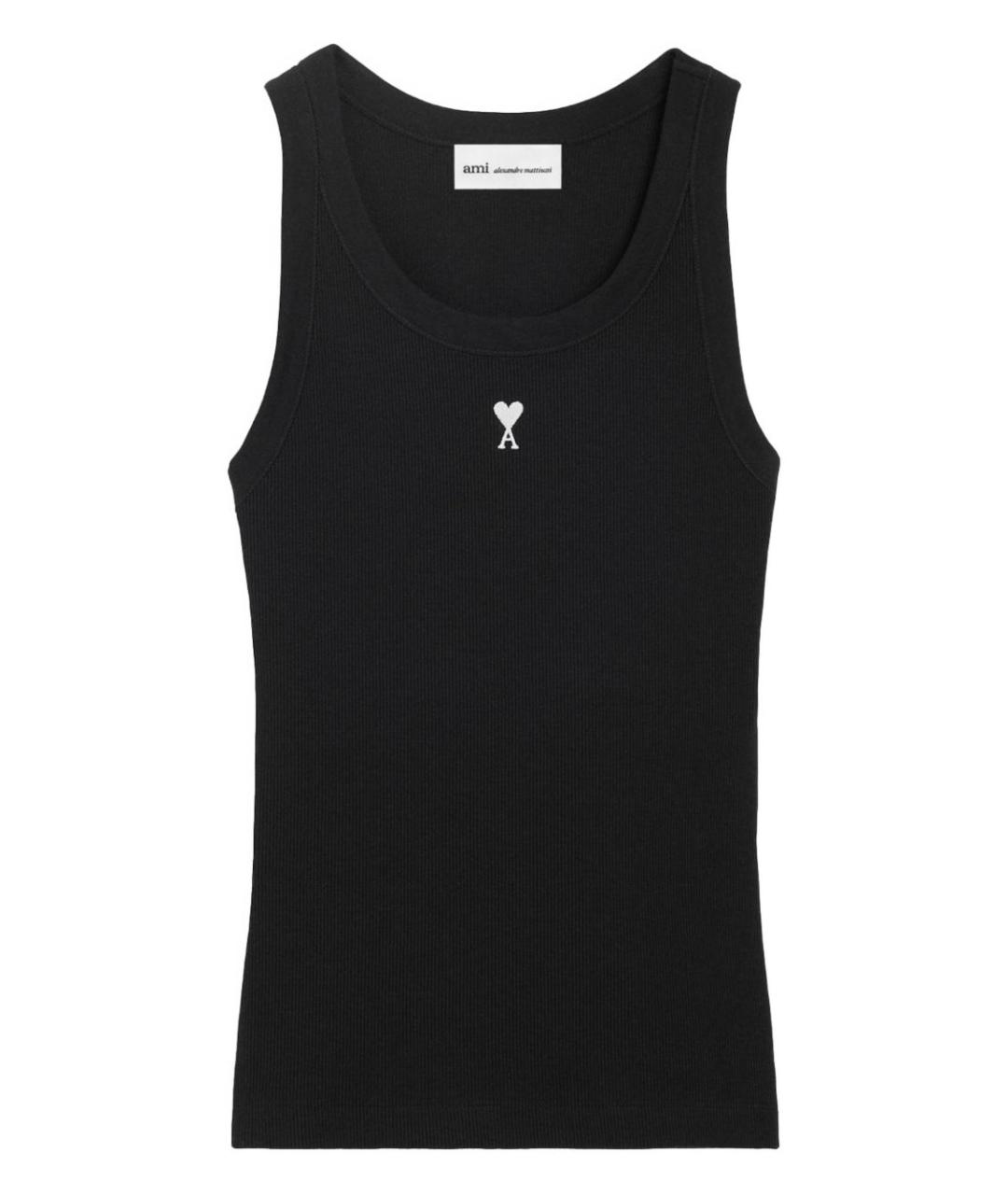Ami Paris Черная хлопковая майка, фото 1