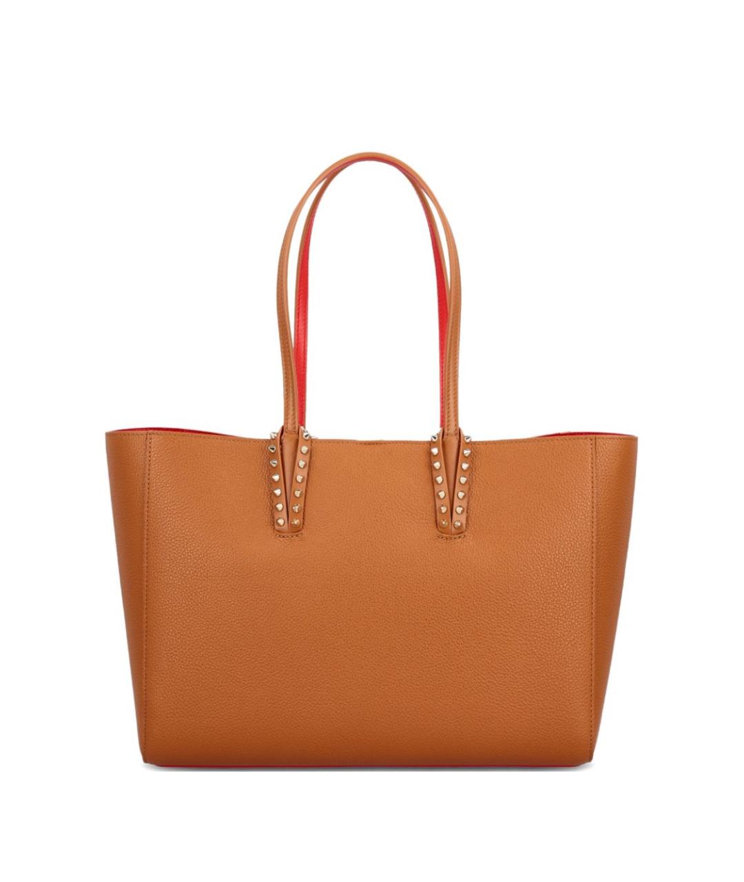 CHRISTIAN LOUBOUTIN Коричневая кожаная сумка тоут, фото 1