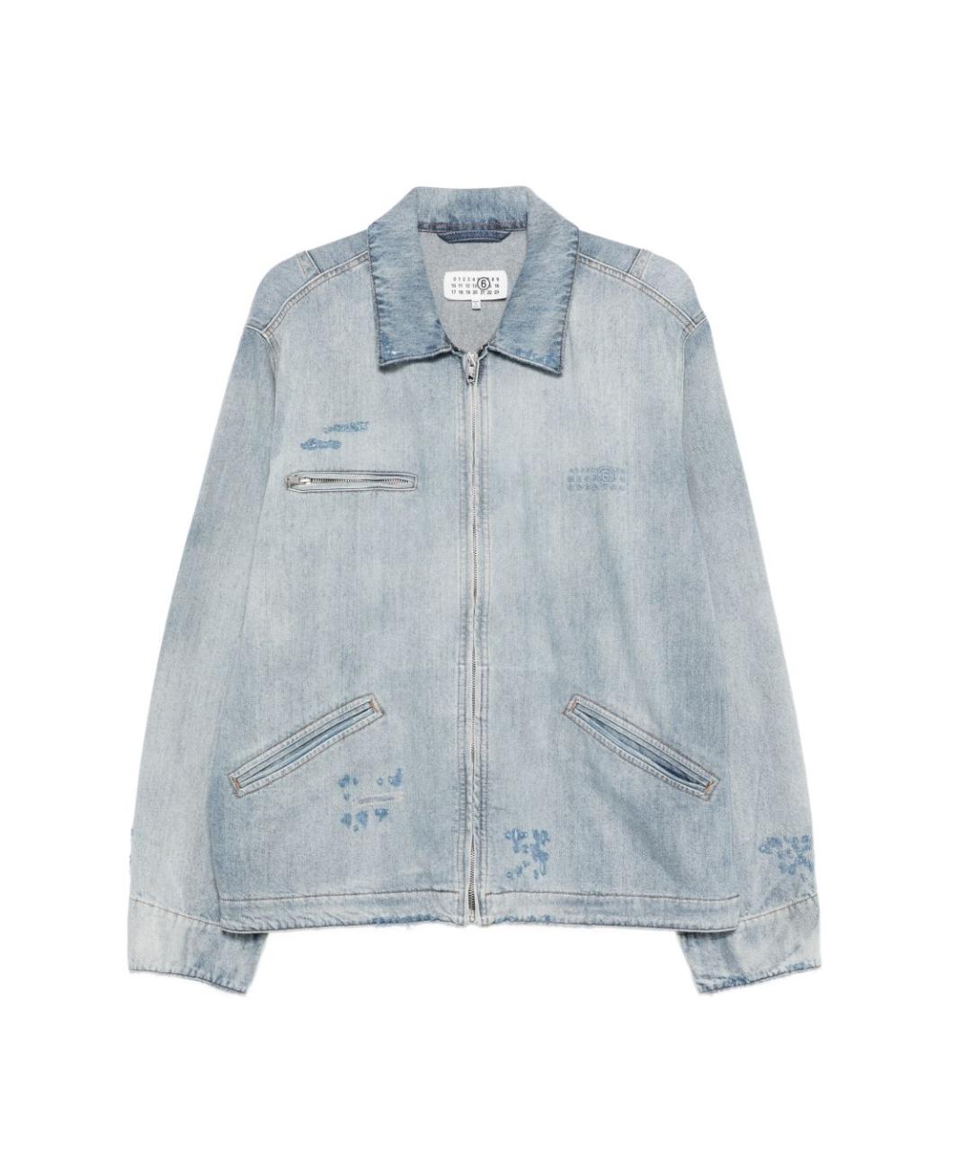 MM6 MAISON MARGIELA Голубая хлопковая куртка, фото 1