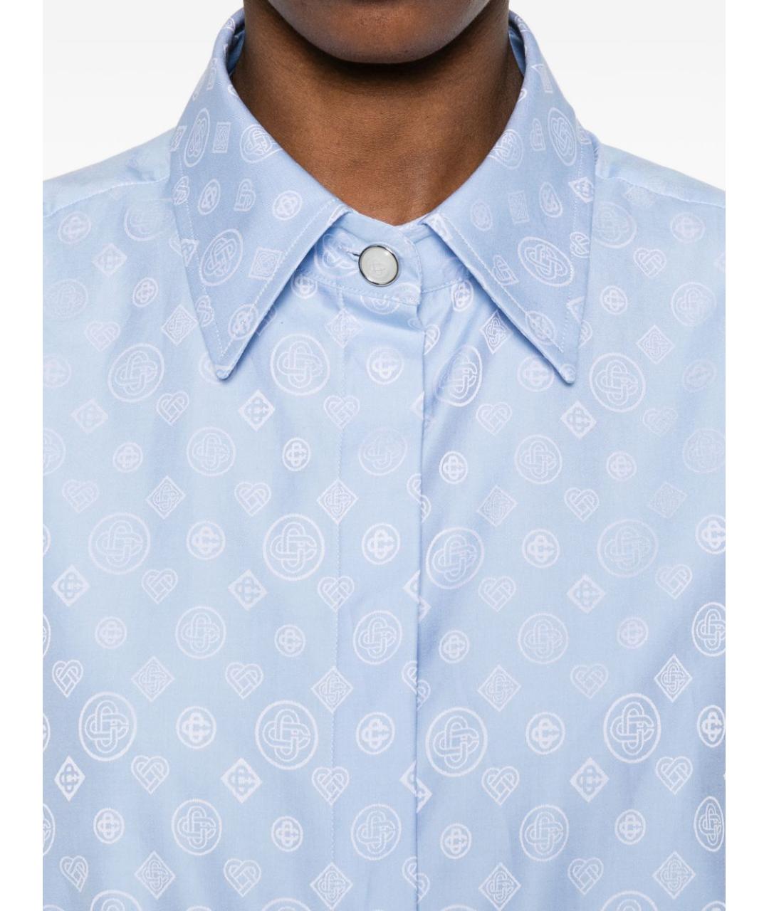 CASABLANCA Синяя хлопковая рубашка, фото 3