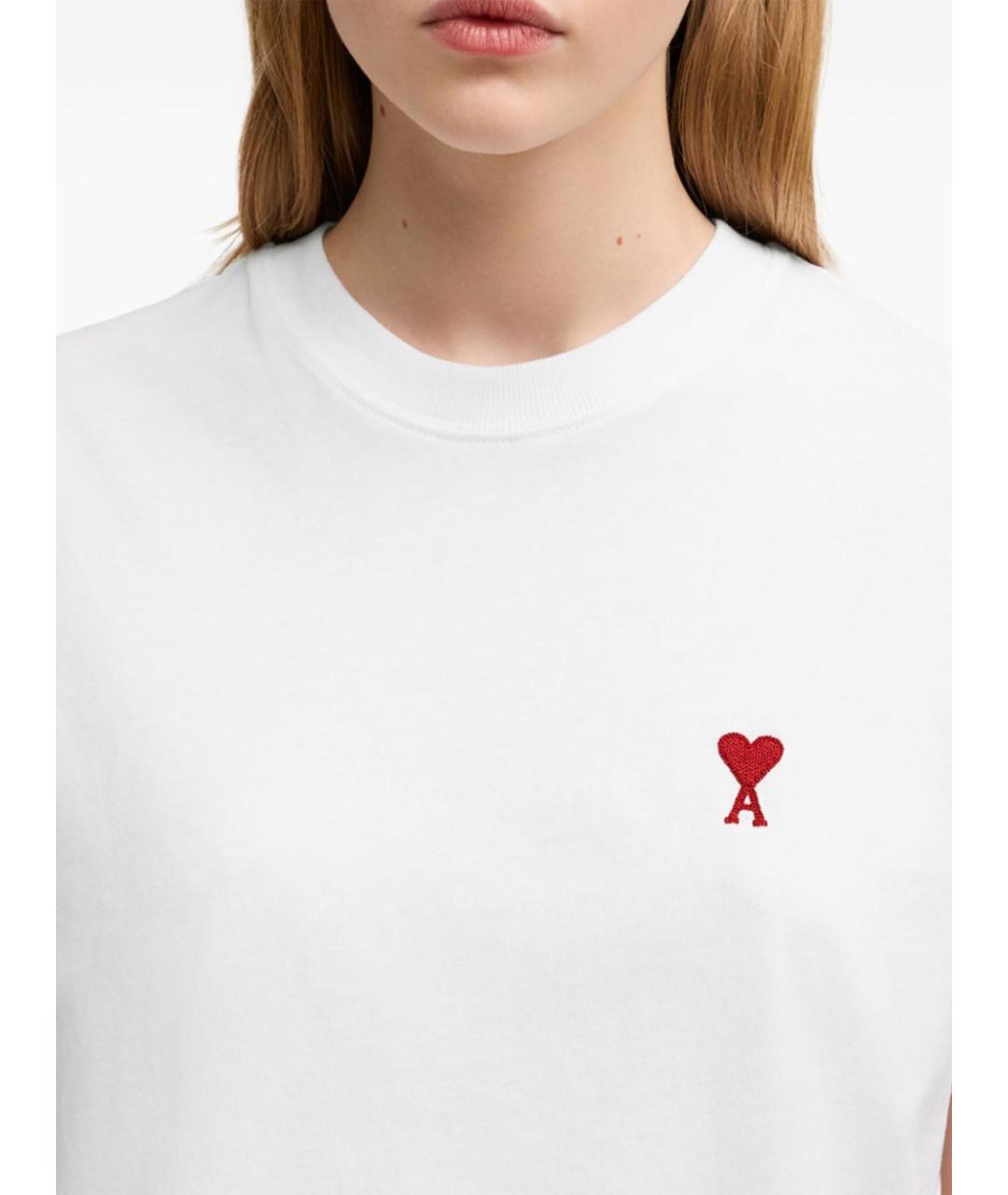 Ami Paris Белая хлопковая футболка, фото 7