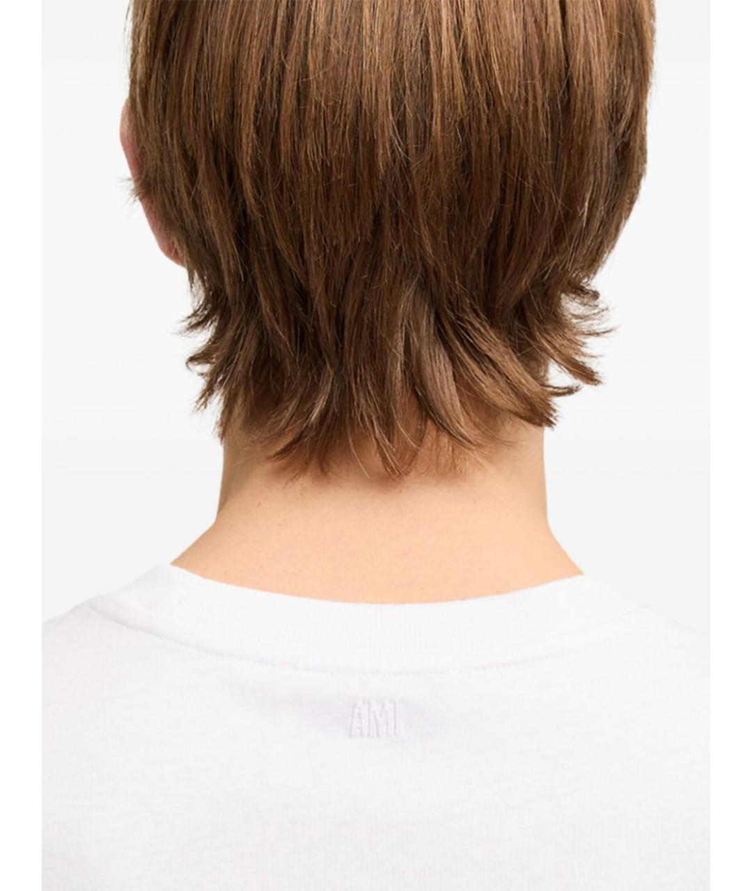 Ami Paris Белая хлопковая футболка, фото 3