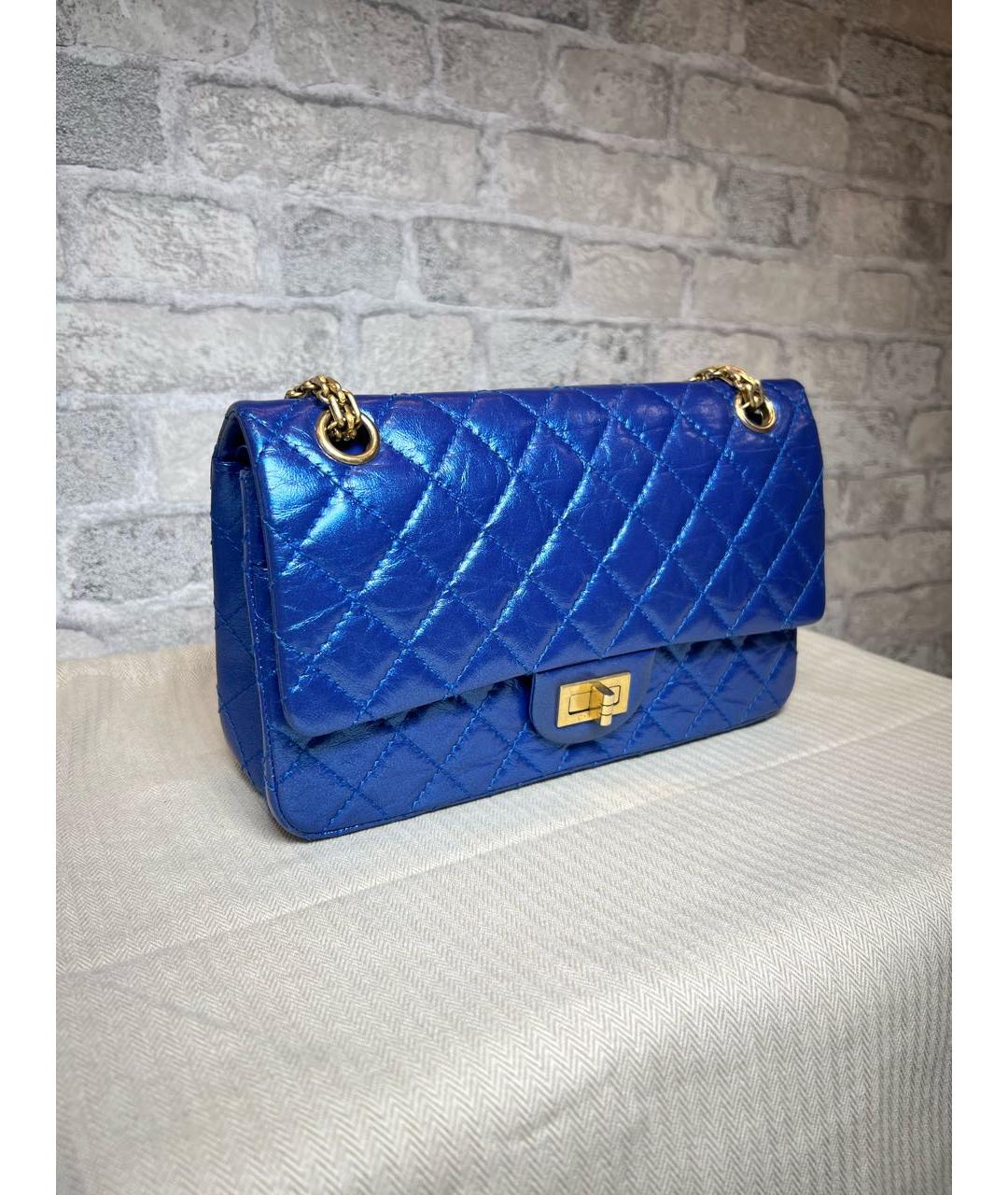 CHANEL Синяя кожаная сумка через плечо, фото 2