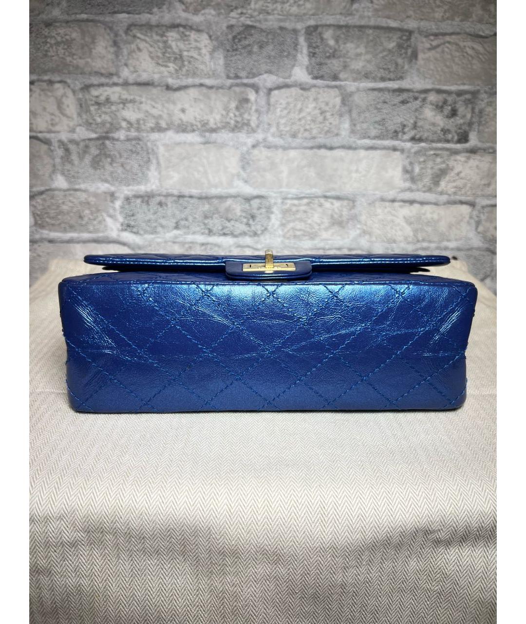 CHANEL Синяя кожаная сумка через плечо, фото 6