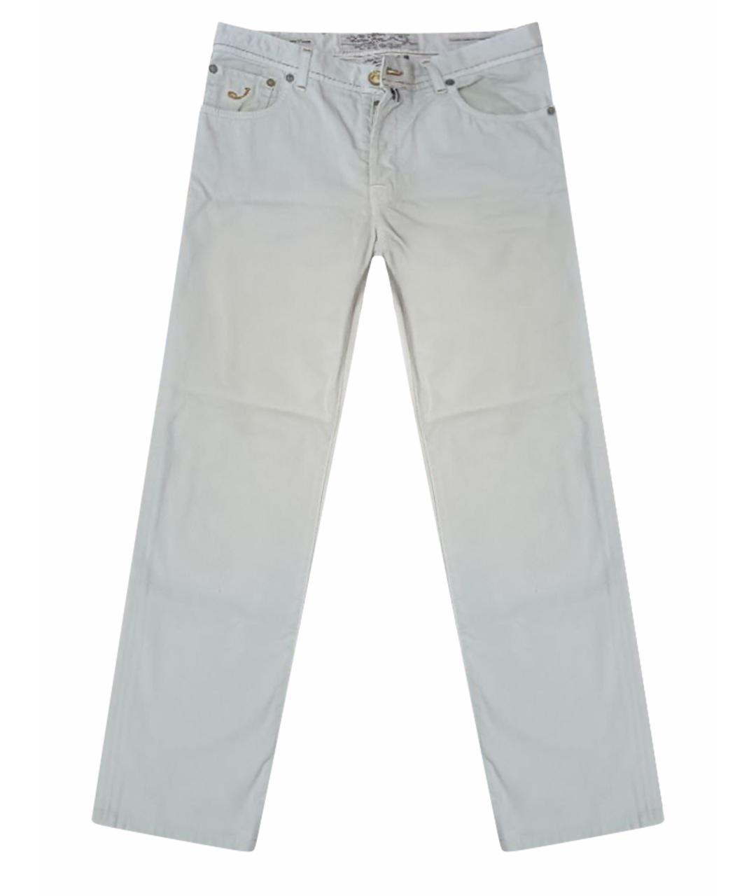 JACOB COHEN Бежевые хлопковые прямые джинсы, фото 1