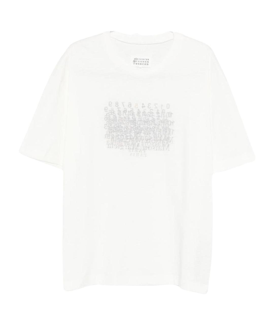 MAISON MARGIELA Белая хлопковая футболка, фото 1