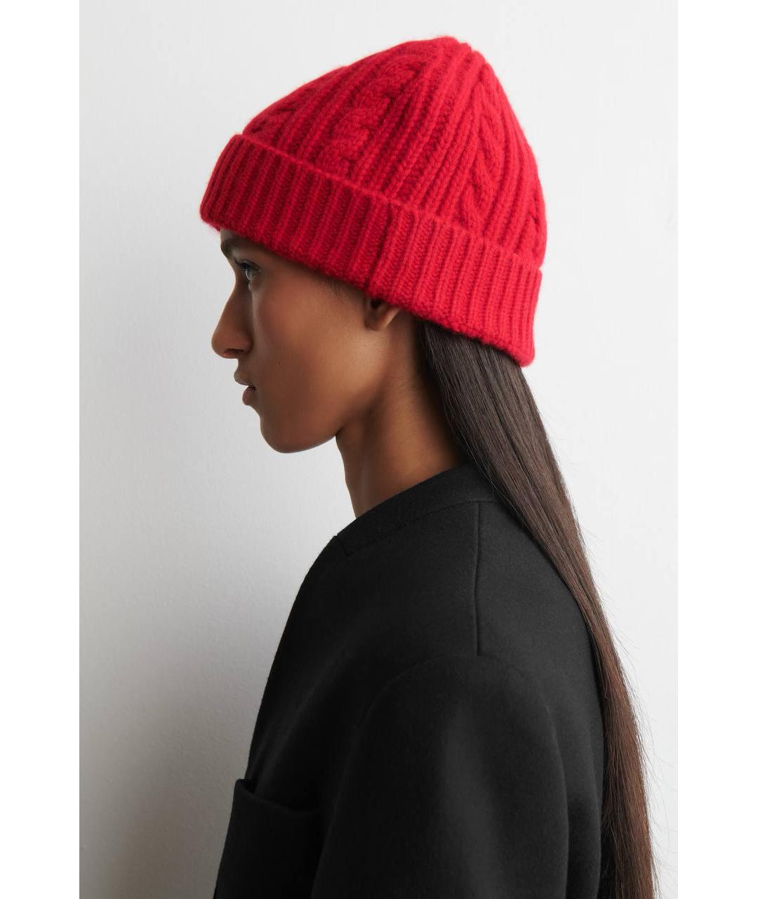 COS Красная шерстяная шапка, фото 4