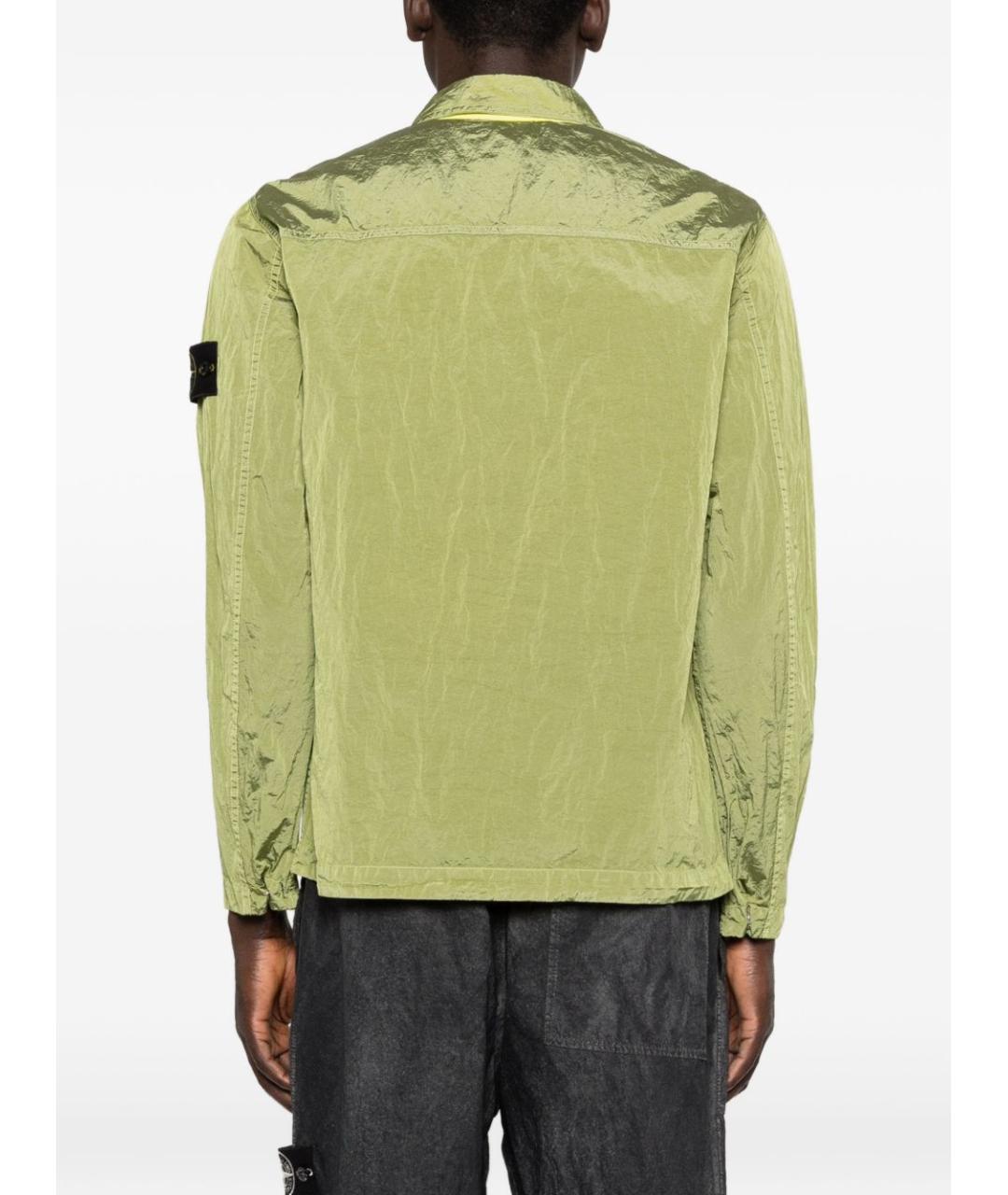 STONE ISLAND Зеленая полиамидовая куртка, фото 3