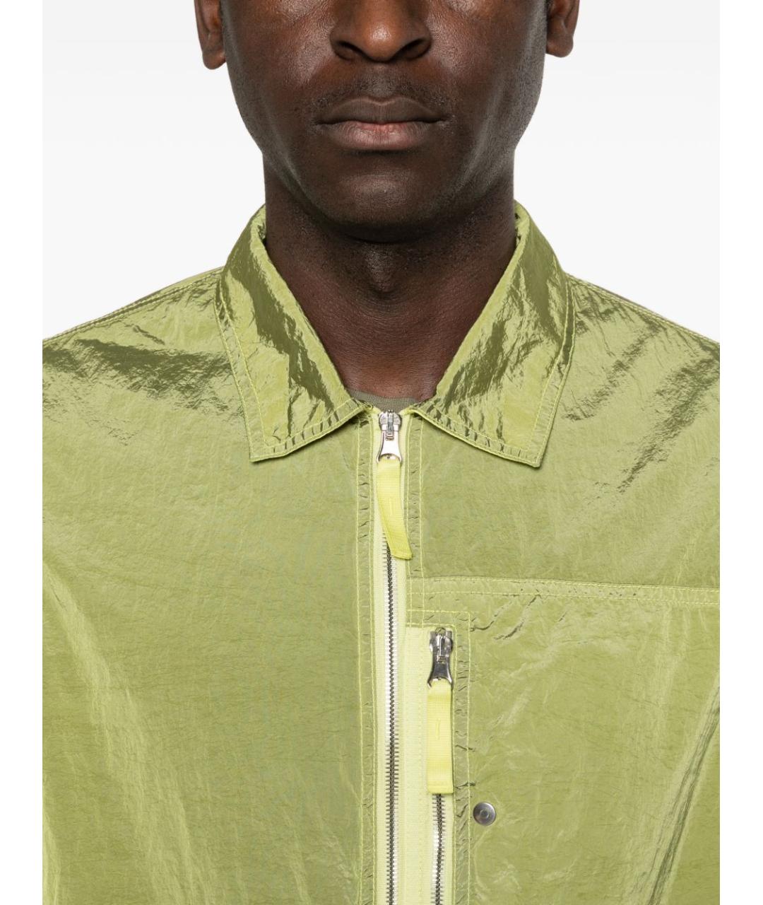STONE ISLAND Зеленая полиамидовая куртка, фото 4