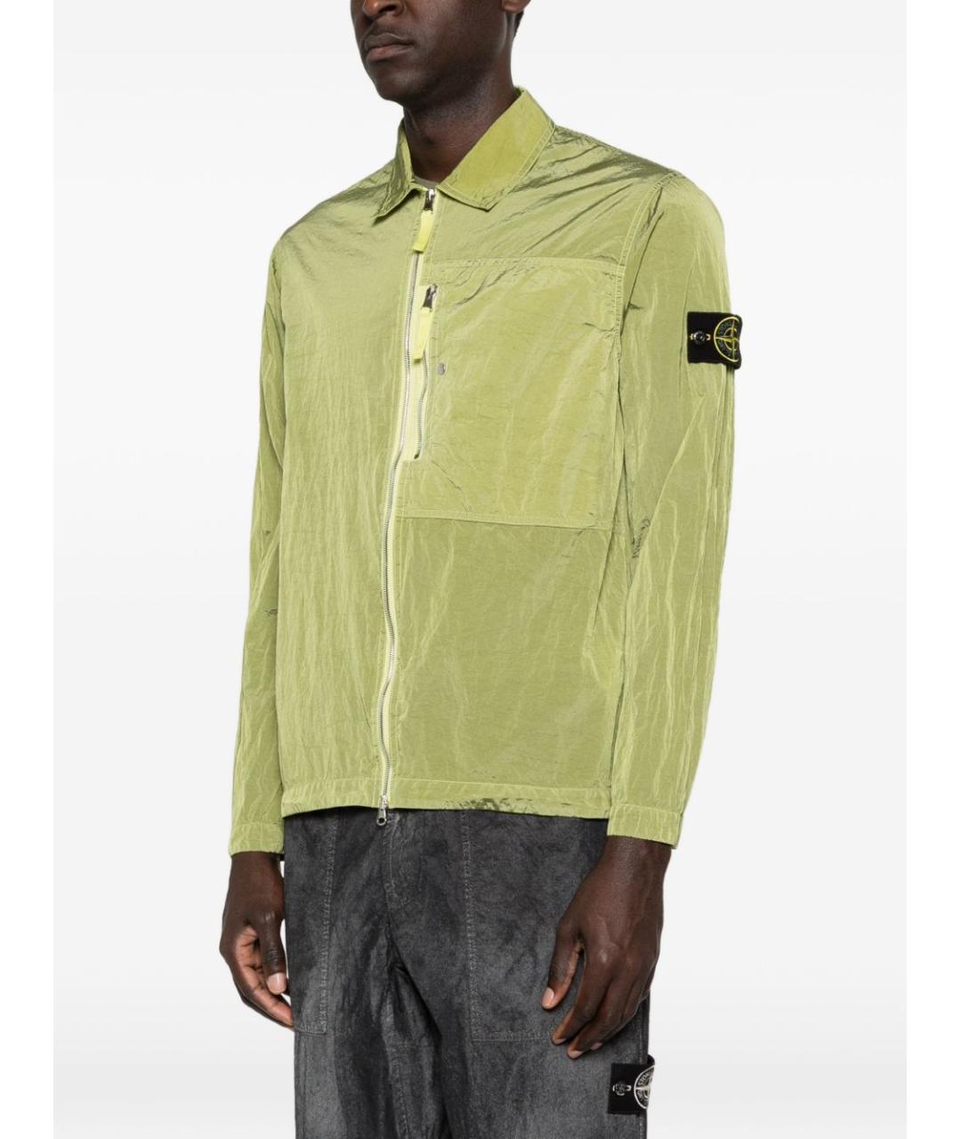 STONE ISLAND Зеленая полиамидовая куртка, фото 5