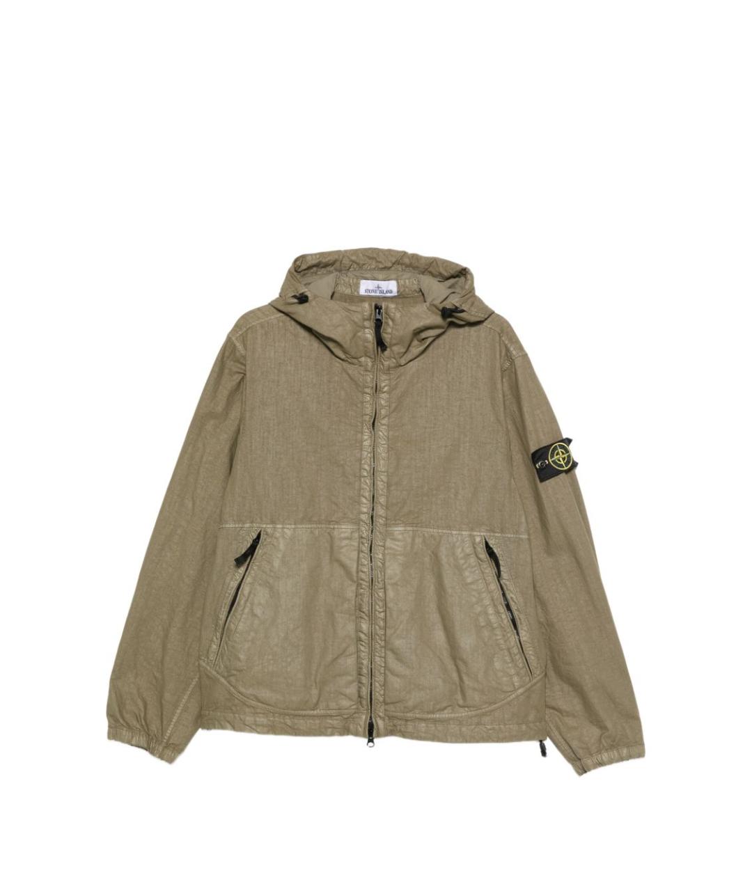 STONE ISLAND Зеленая полиамидовая куртка, фото 1