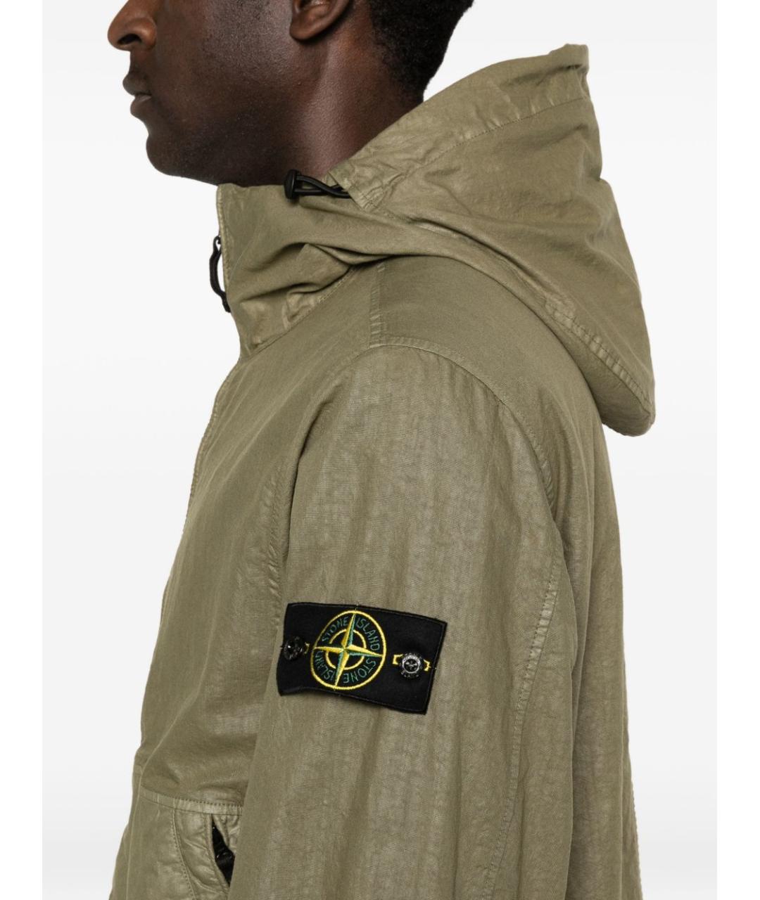 STONE ISLAND Зеленая полиамидовая куртка, фото 5