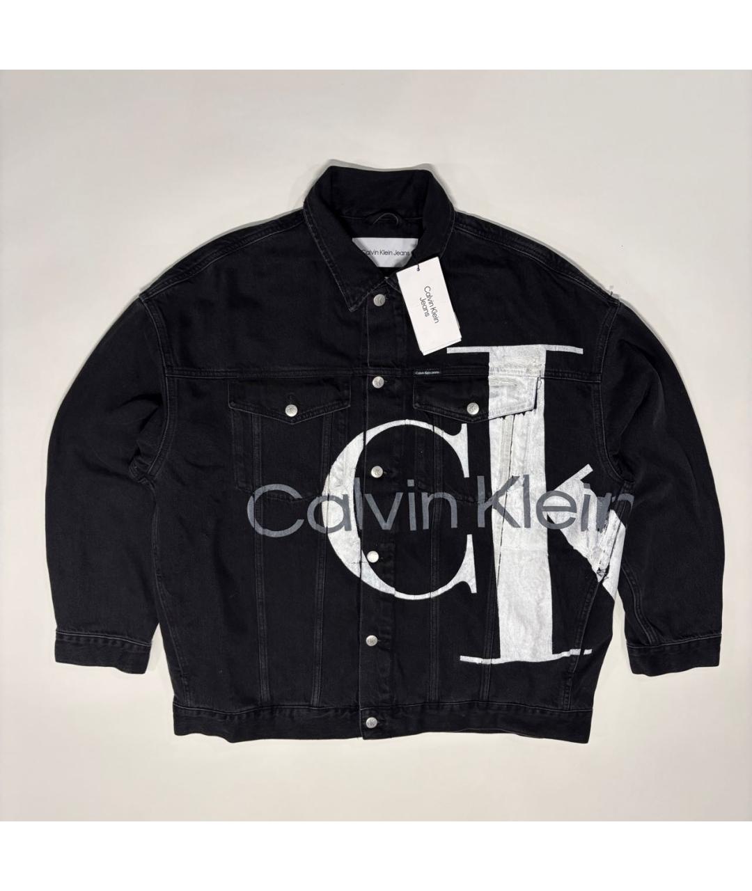 CALVIN KLEIN Черная хлопковая куртка, фото 8