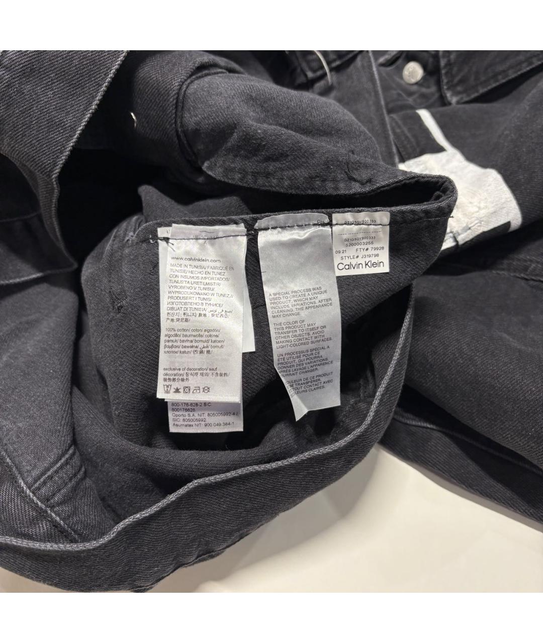 CALVIN KLEIN Черная хлопковая куртка, фото 6