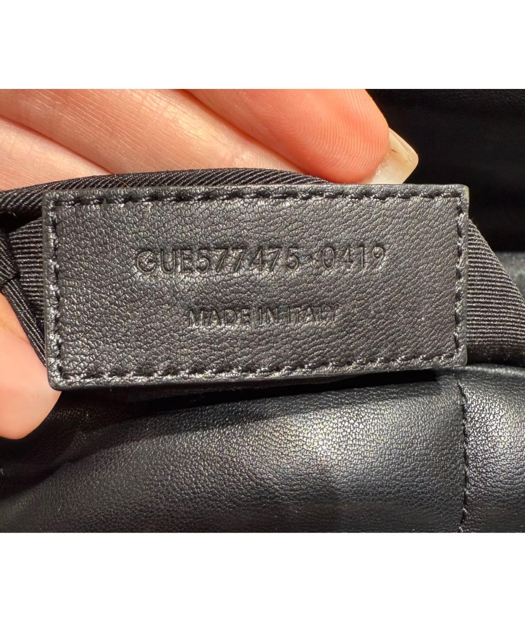 SAINT LAURENT Черная кожаная сумка через плечо, фото 8