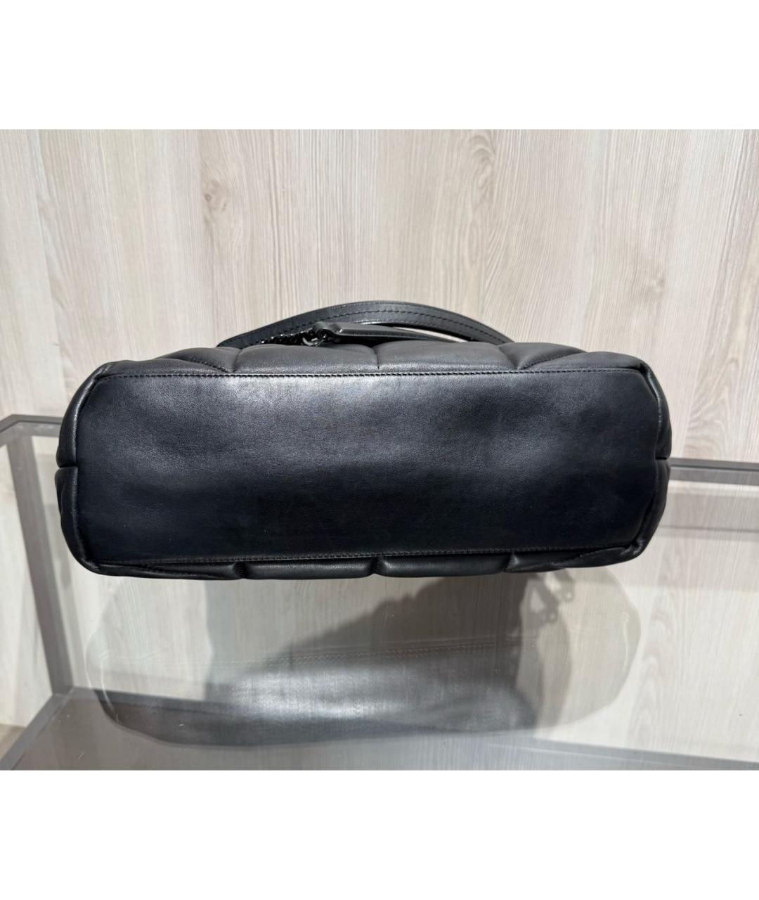 SAINT LAURENT Черная кожаная сумка через плечо, фото 5
