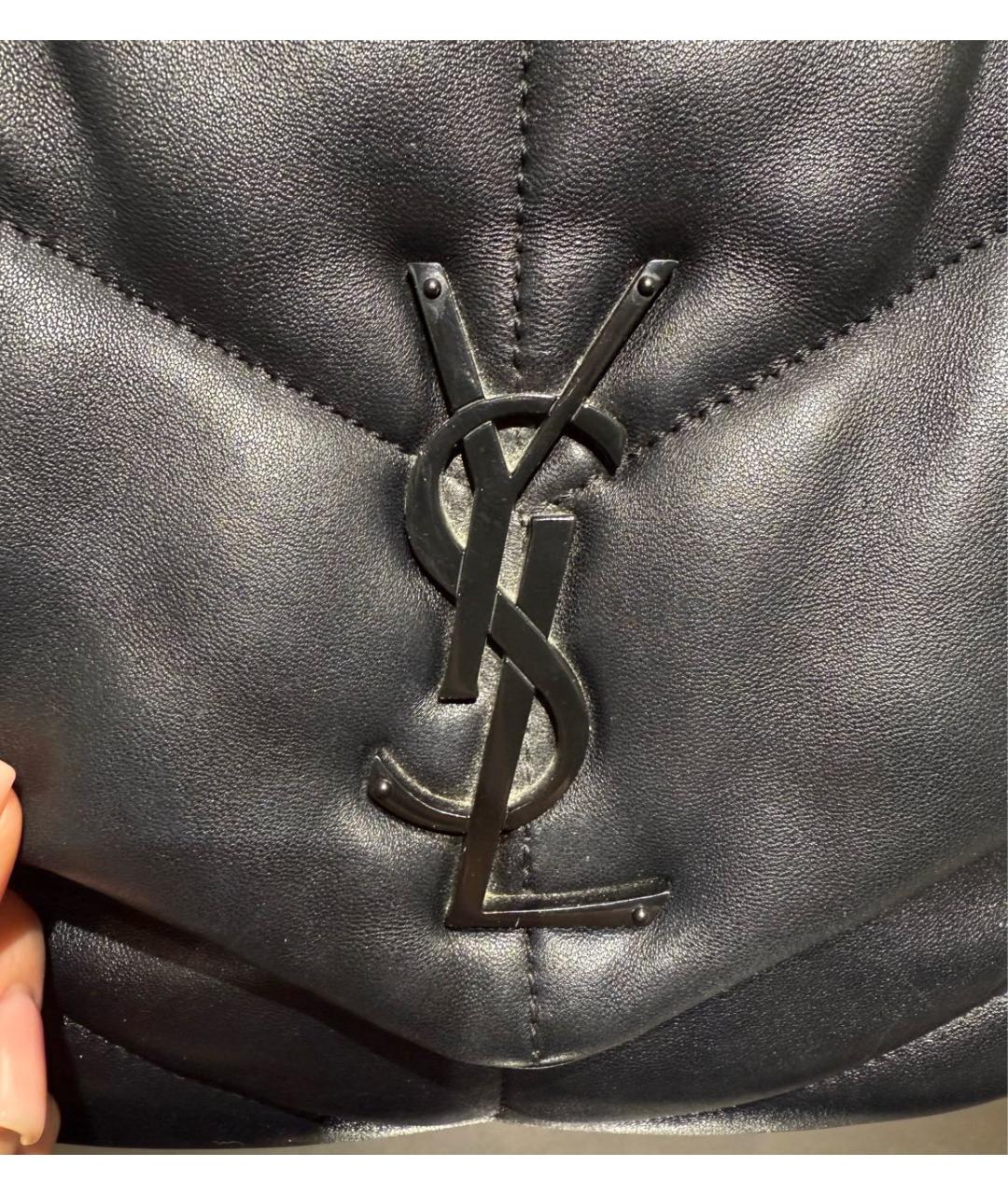 SAINT LAURENT Черная кожаная сумка через плечо, фото 6