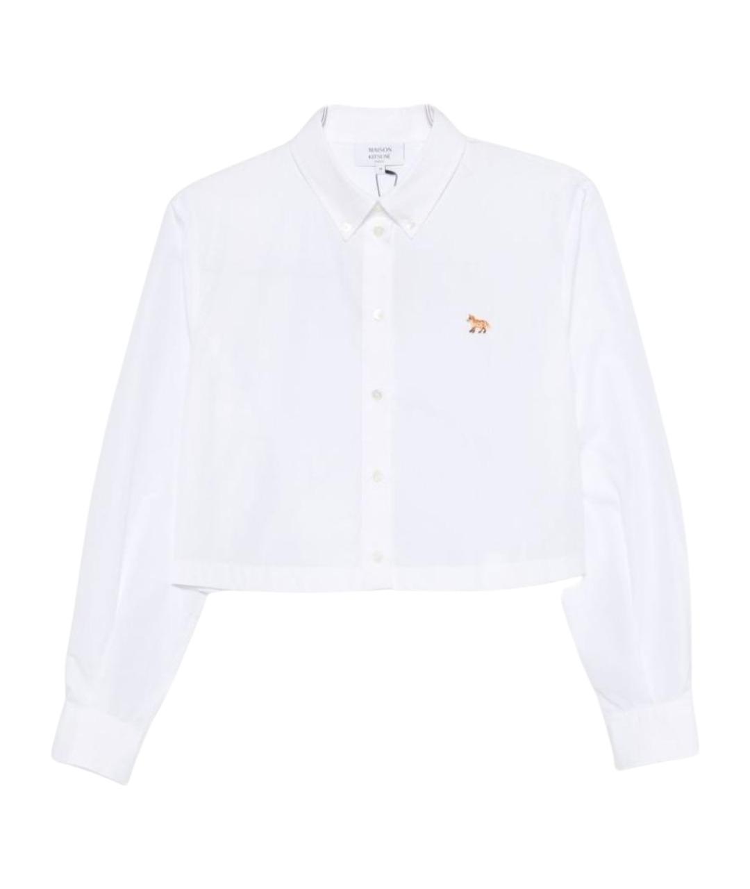 MAISON KITSUNE Белая хлопковая рубашка, фото 1