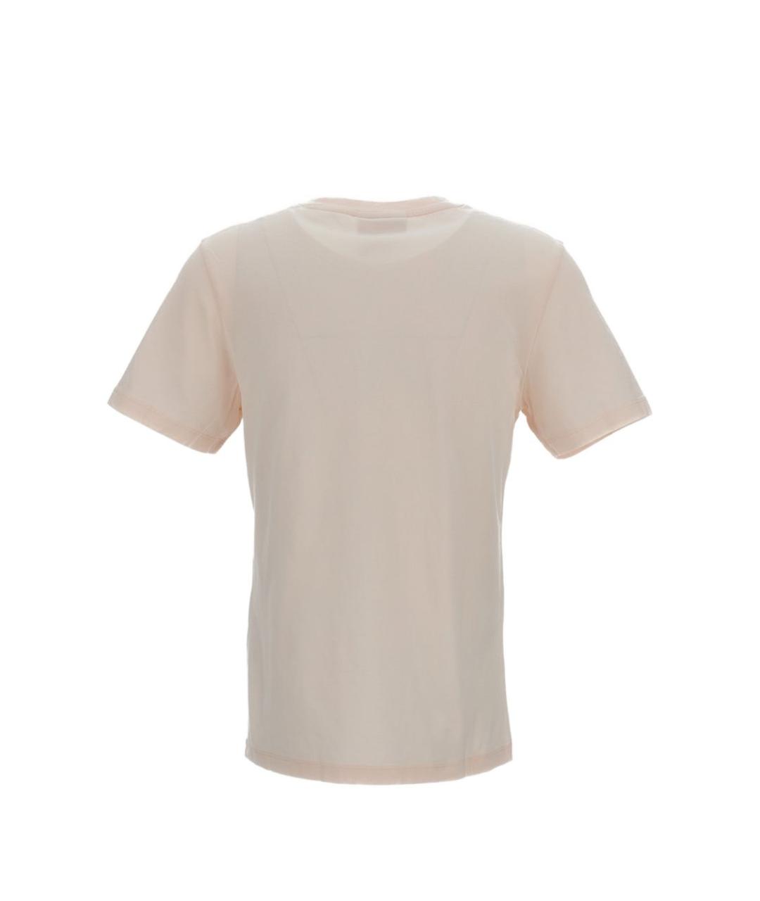 MAISON KITSUNE Розовая хлопковая футболка, фото 3