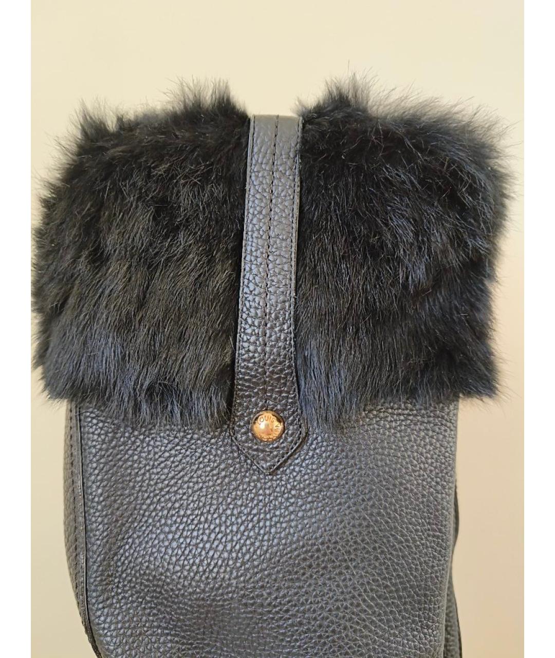 LOUIS VUITTON Черные кожаные сапоги, фото 6