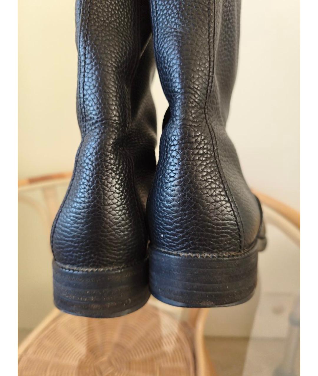 LOUIS VUITTON Черные кожаные сапоги, фото 9