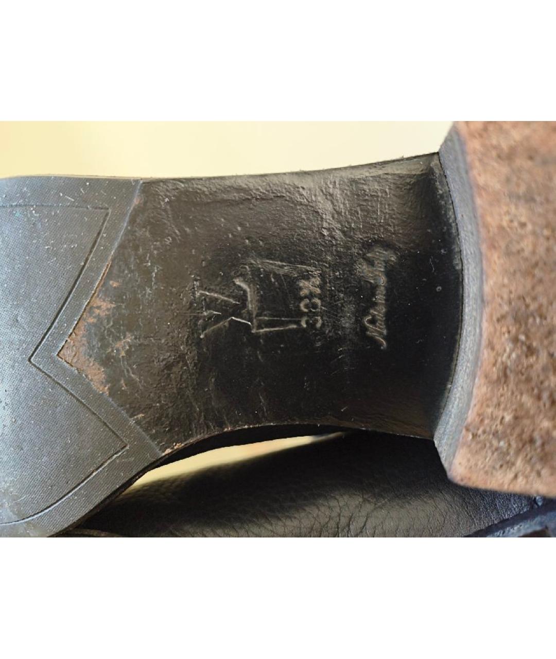 LOUIS VUITTON Черные кожаные сапоги, фото 8