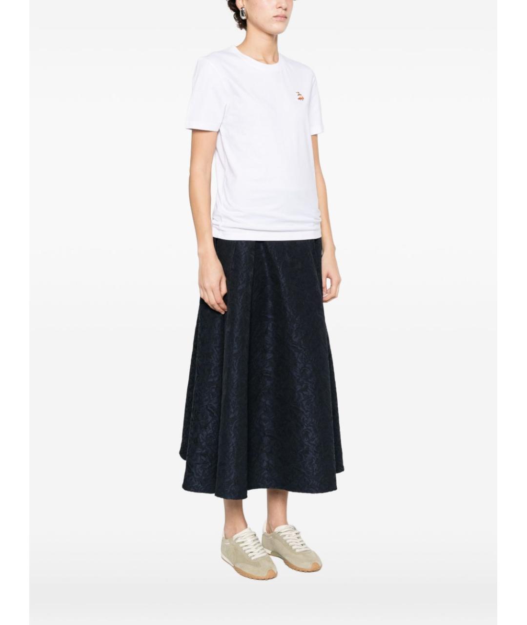 MAISON KITSUNE Белая хлопковая футболка, фото 3