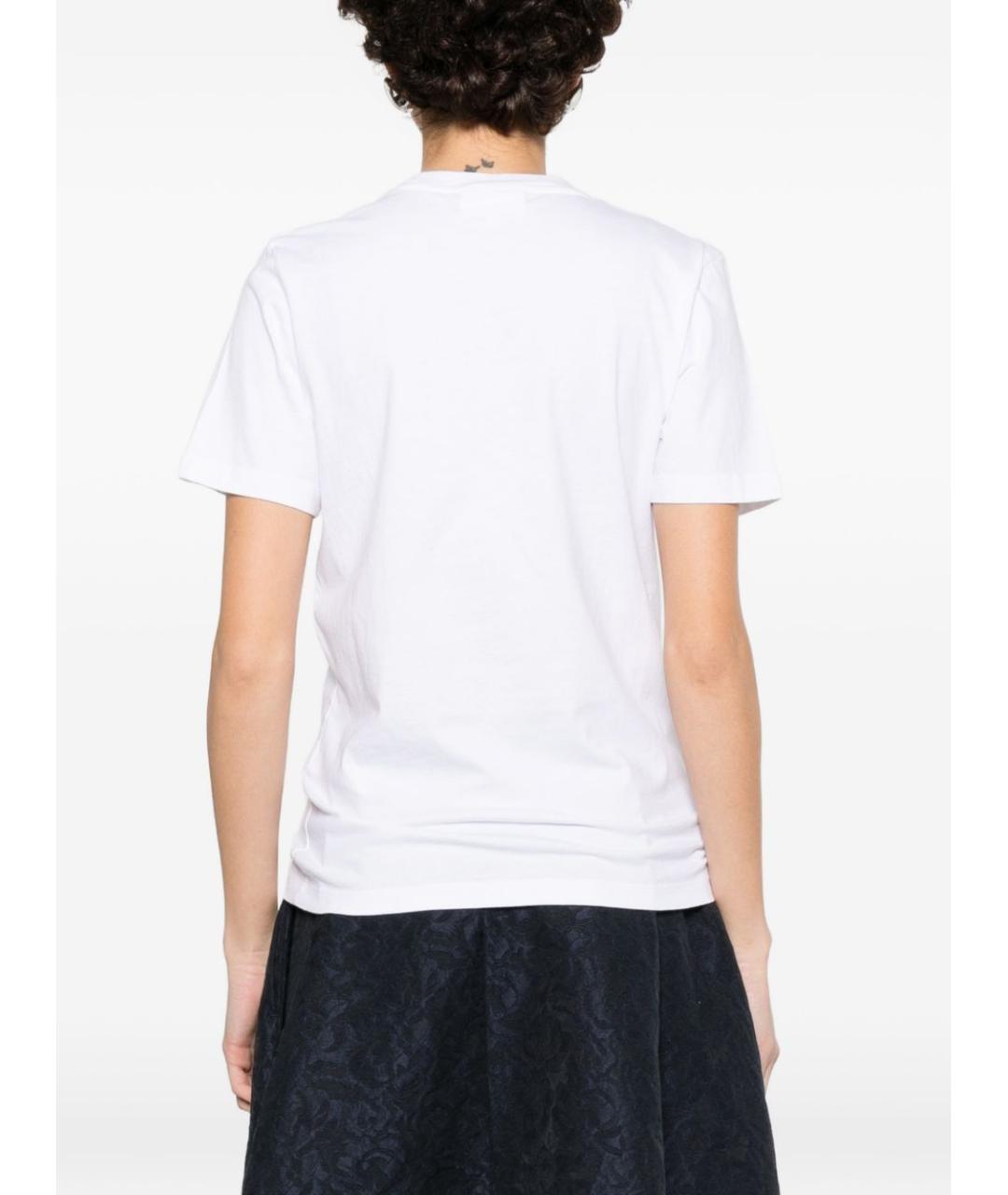 MAISON KITSUNE Белая хлопковая футболка, фото 5