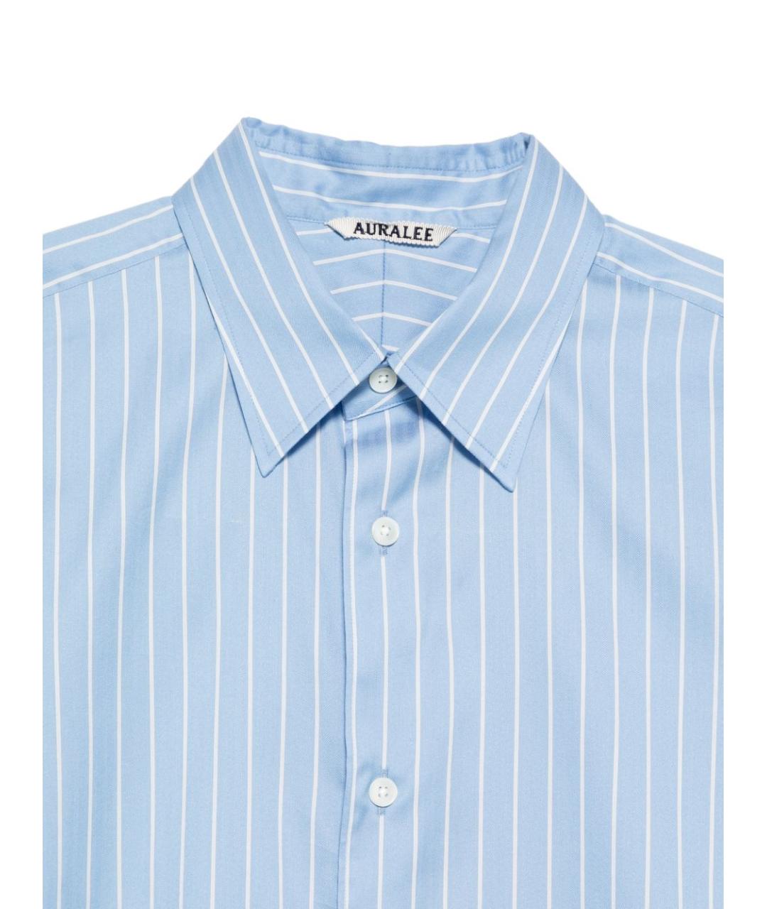AURALEE Голубая хлопковая классическая рубашка, фото 2