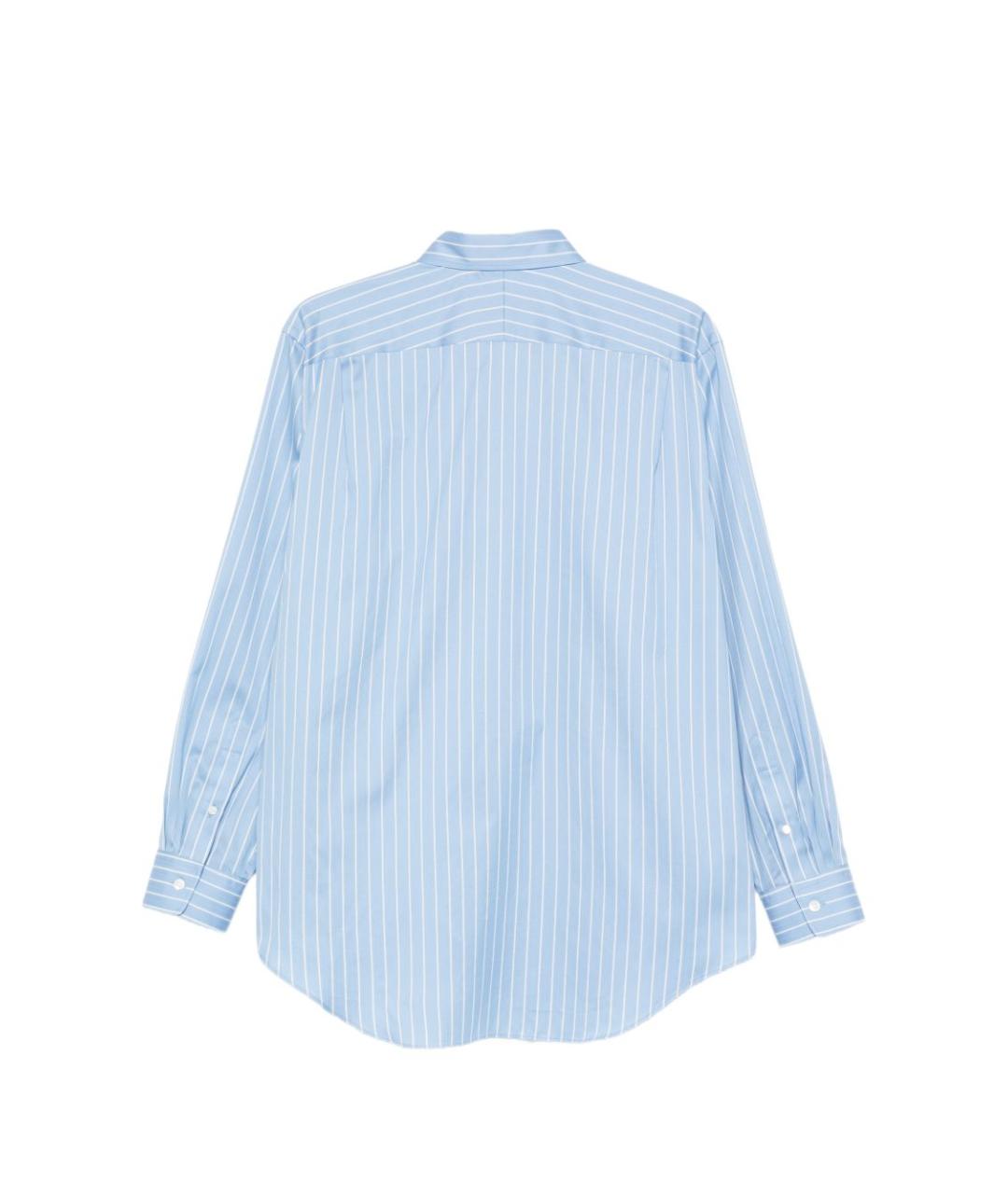 AURALEE Голубая хлопковая классическая рубашка, фото 3