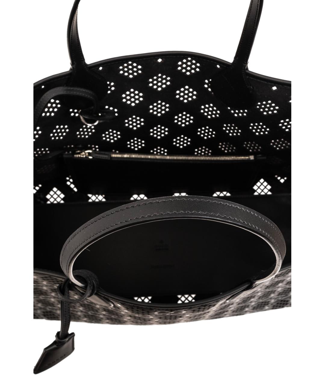 GUCCI Черная кожаная сумка тоут, фото 5