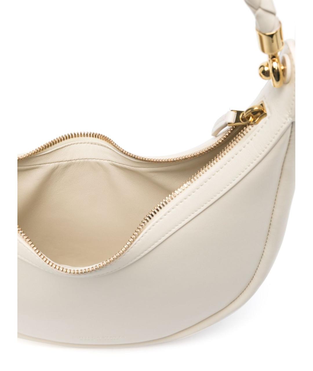 BOTTEGA VENETA Бежевая кожаная сумка через плечо, фото 4