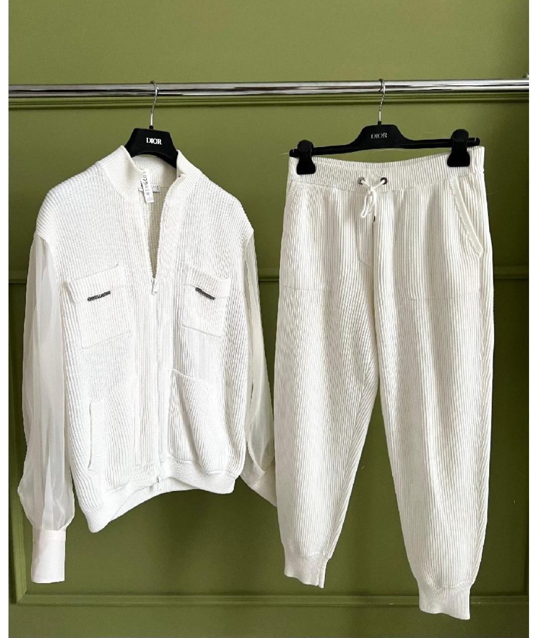 BRUNELLO CUCINELLI Белый хлопковый костюм с брюками, фото 7