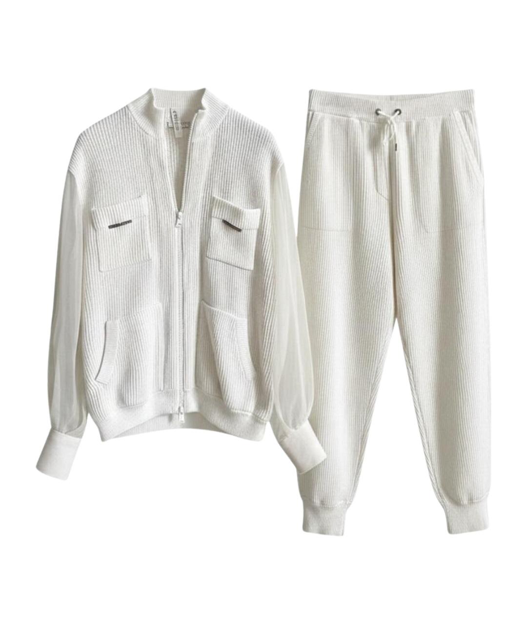 BRUNELLO CUCINELLI Белый хлопковый костюм с брюками, фото 1