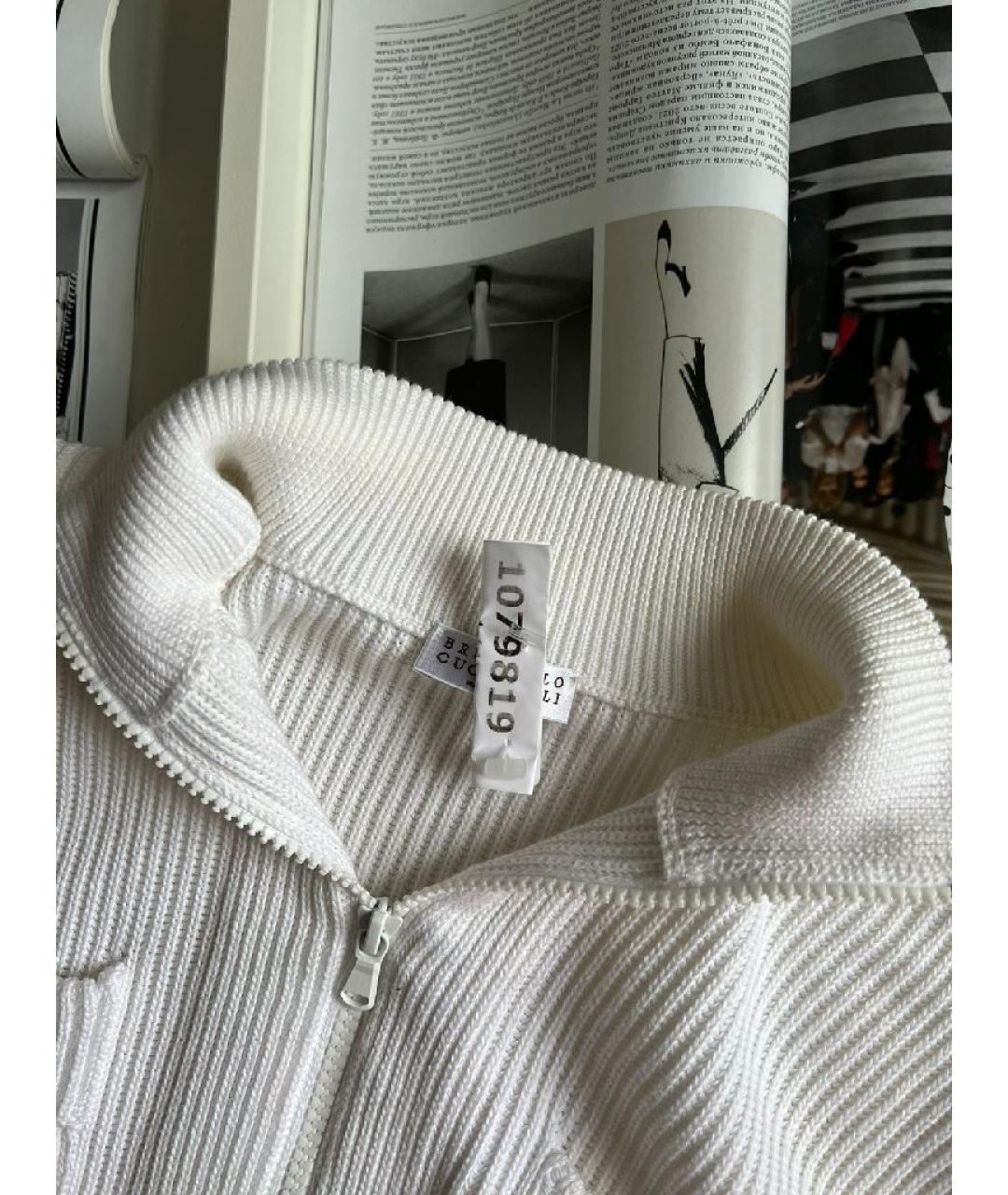 BRUNELLO CUCINELLI Белый хлопковый костюм с брюками, фото 4