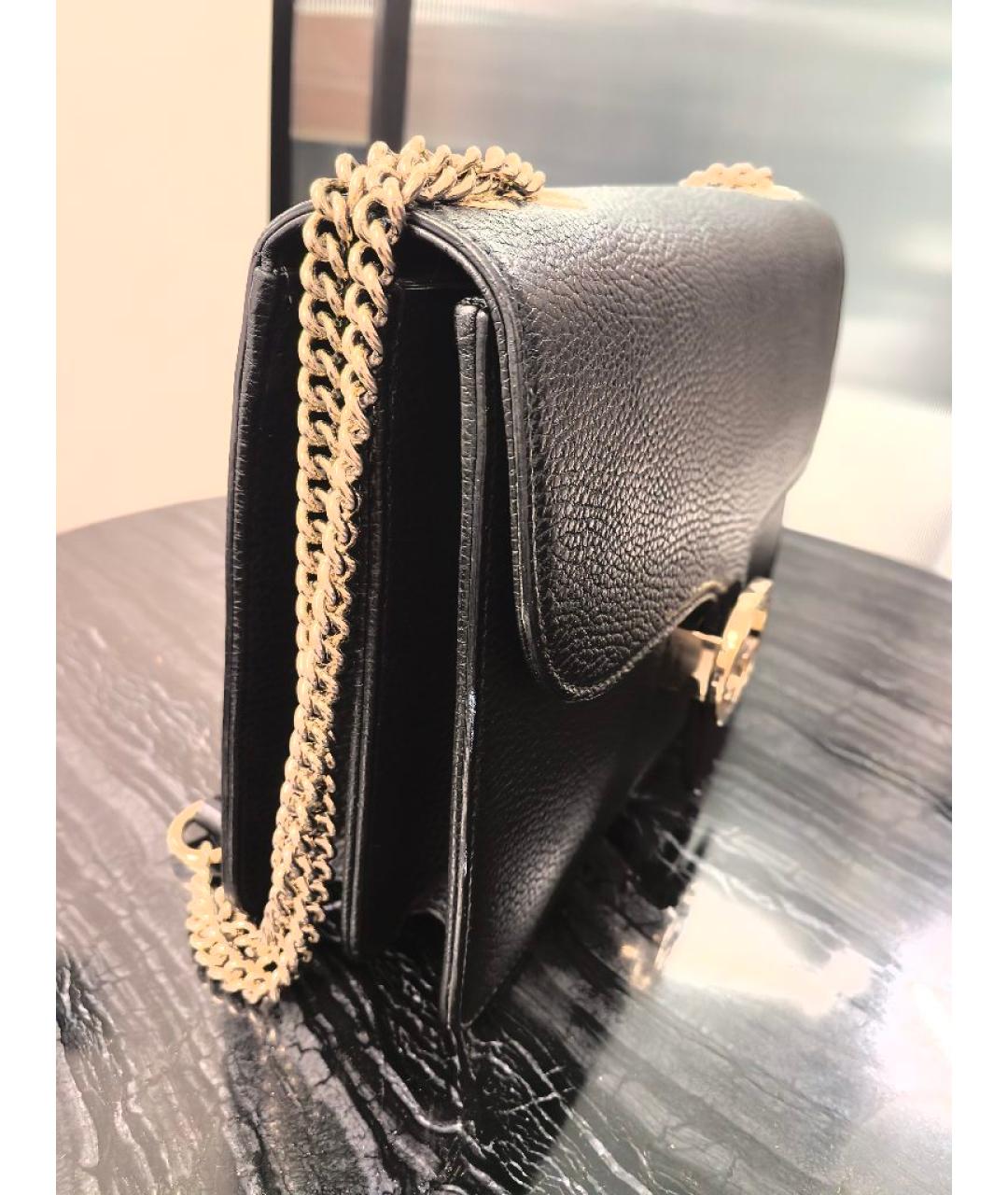 GUCCI Черная кожаная сумка через плечо, фото 2