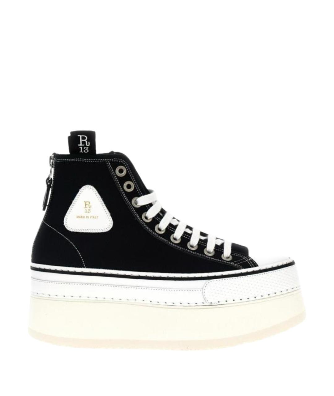 R13 Черные текстильные кеды, фото 1