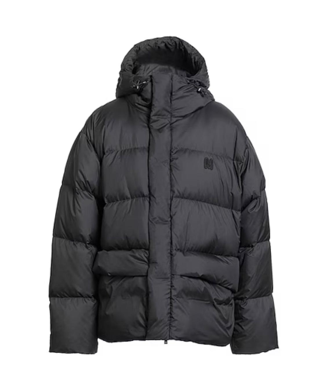 MSGM Черный полиэстеровый пуховик, фото 9