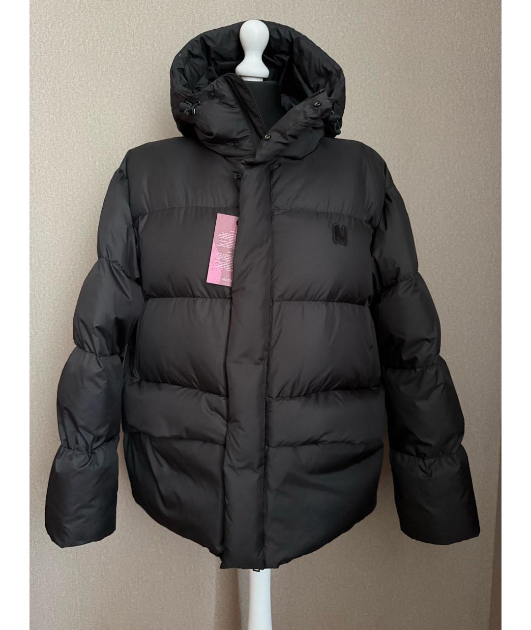 MSGM Черный полиэстеровый пуховик, фото 3